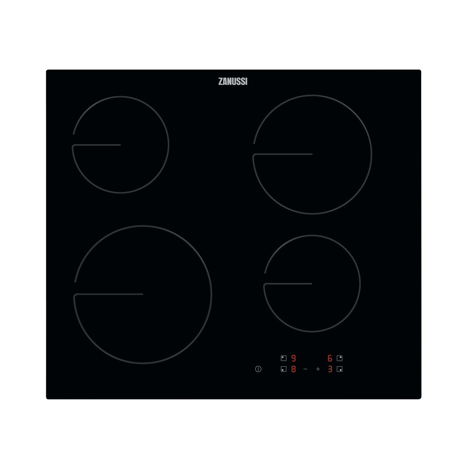 Refurbished Zanussi ZHRN641K 60cm 4 Zone Ceramic Hob Black