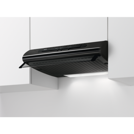 Refurbished Zanussi ZHT611N 60cm Visor Cooker Hood Black