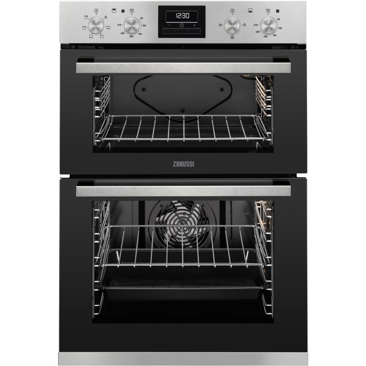 GRADE A2 - Zanussi ZOD35660XK Multifunction Electric Built In Double Oven - Stainless Steel