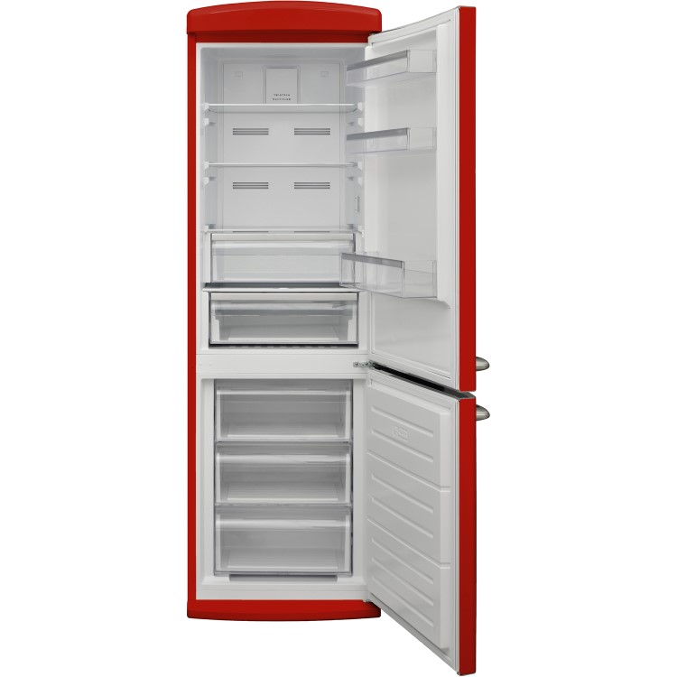 Zanussi Retro 60-40 Freestanding Fridge Freezer - Red