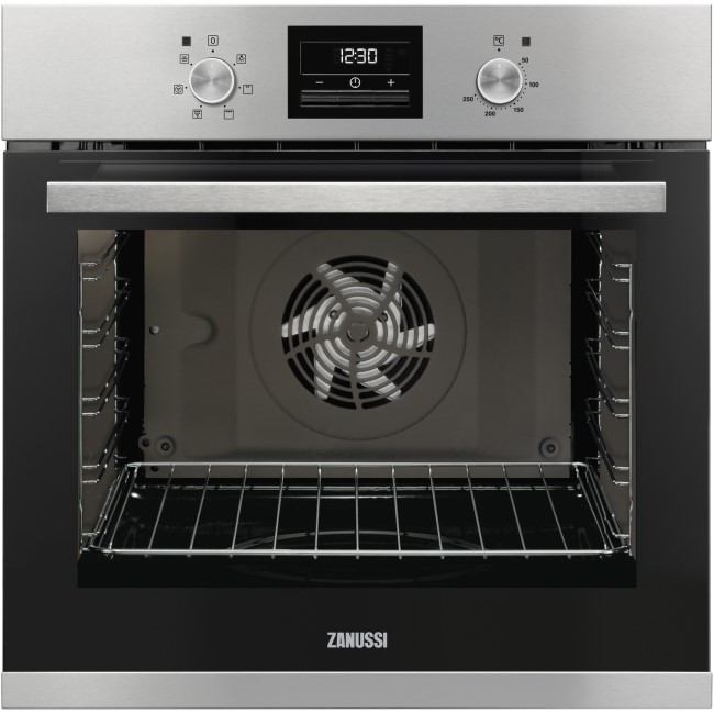 GRADE A1 - Zanussi ZOA35471XK Single Fan Oven With Programmable Timer - Stainless Steel