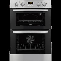 GRADE A2 - Light cosmetic damage - Zanussi ZOD35561XK Electric Built-in Double Oven In Stainless Steel