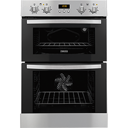 GRADE A2 - Light cosmetic damage - Zanussi ZOD35561XK Electric Built-in Double Oven In Stainless Steel