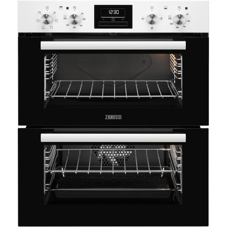 GRADE A3 - Zanussi ZOF35601WK Multifunction Electric Built Under Double Oven With Catalytic Liners - White