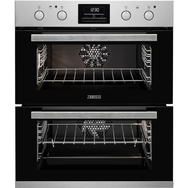 GRADE A3 - Zanussi ZOF35802XK Multifunction Electric Built Under Double Oven - Stainless Steel