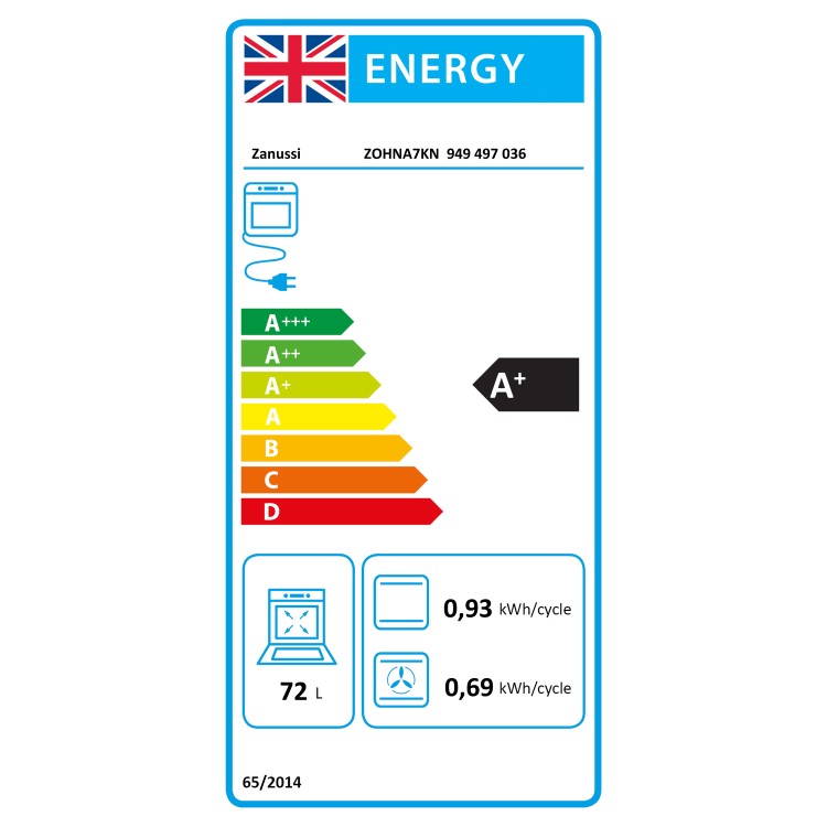 Zanussi Series 40 Electric Single Oven - Black