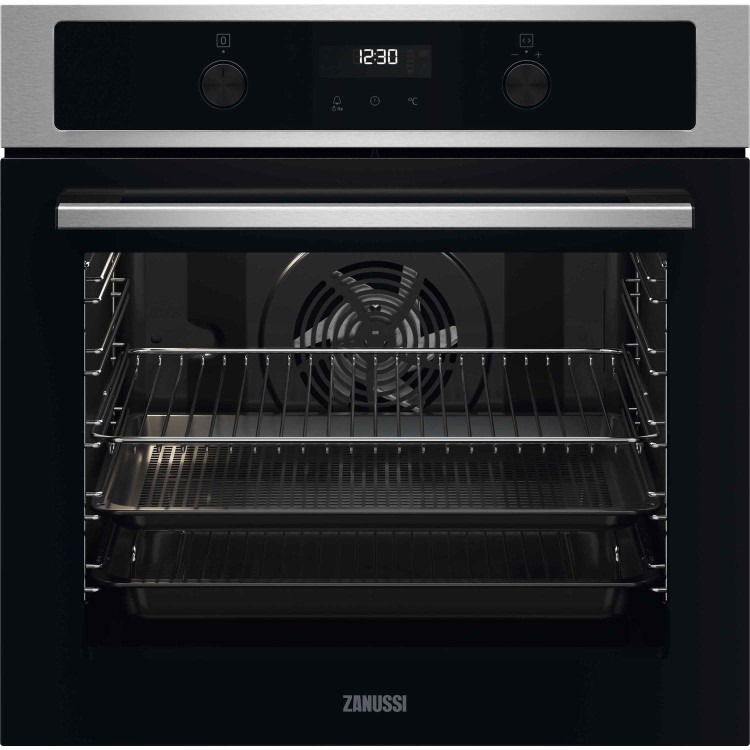GRADE A2 - Zanussi ZOHNA7X1 Built in AirFry Single Oven - Stainless Steel