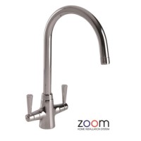 GRADE A2 - Zoom ZP1003 Bellagio Twin Lever Monobloc Chrome Tap