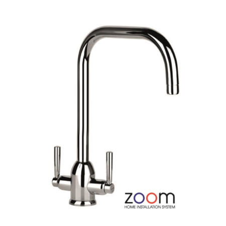 Zoom ZP1012 Darley Twin Lever Monobloc Chrome Tap