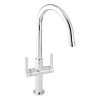 Zoom ZP1067 Linear Style Twin Lever Monobloc Chrome Tap