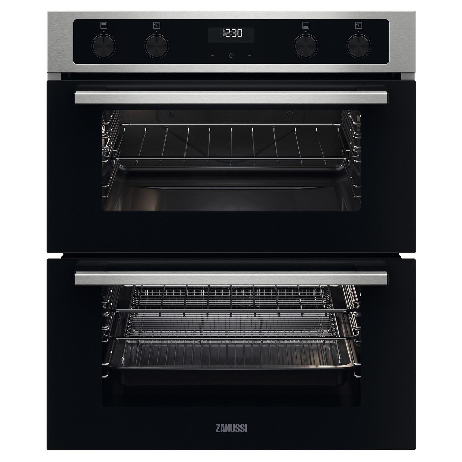 Refurbished Zanussi Series 20 ZPCNA4X1 60cm Double Built Under Electric Oven with Catalytic Liners S