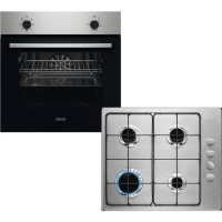 Zanussi Electric Single Fan Oven & Gas Hob Pack - Stainless Steel