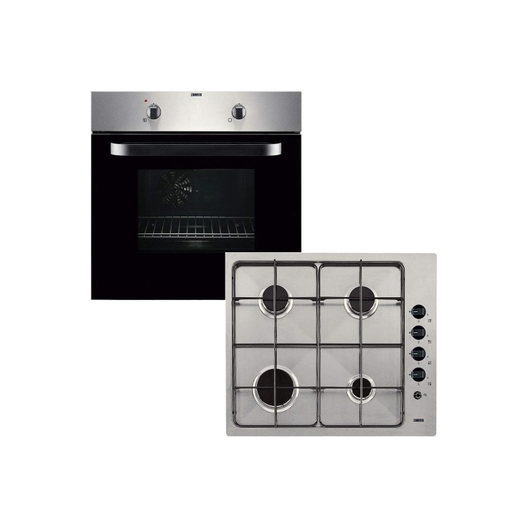 Zanussi ZPGF4030X Electric Fan Oven And Gas Hob Pack Stainless Steel