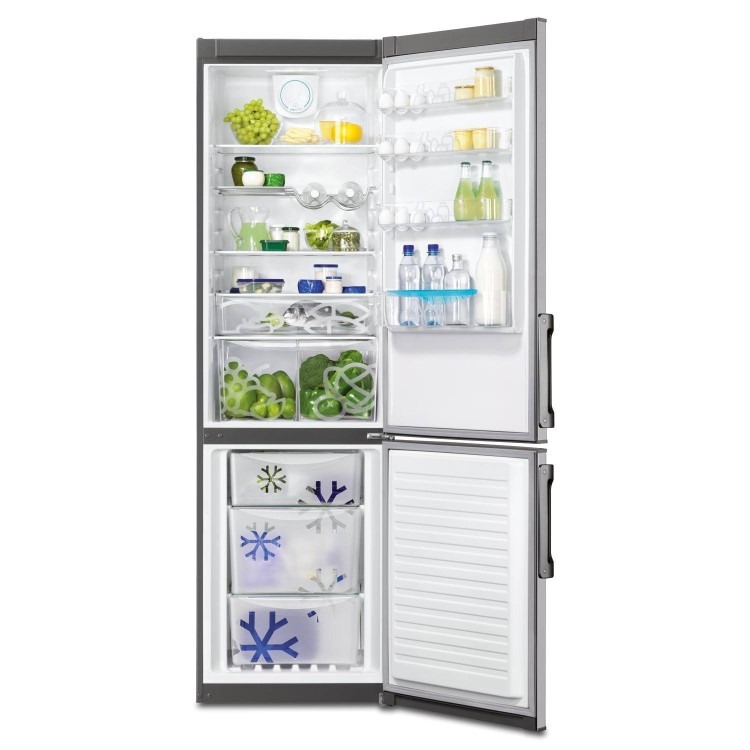 Zanussi ZRB35212XA Free-Standing Fridge Freezer in GreyStainless Steel Door with Antifingerprint