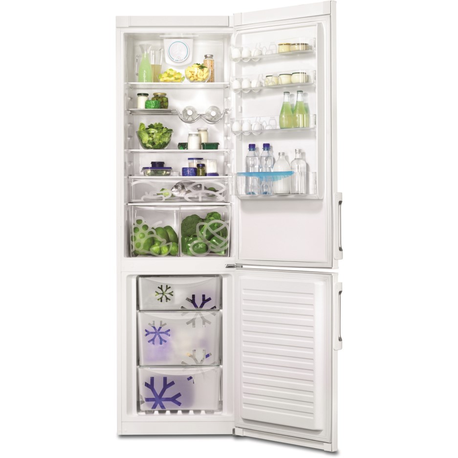 Zanussi ZRB38426WV 201x60cm 357L 6040 Frost Free Freestanding Fridge