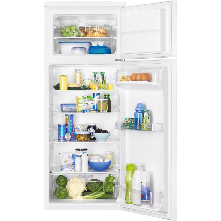 Zanussi ZRT23103WA 140x55cm Top Mount Freestanding Fridge Freezer White