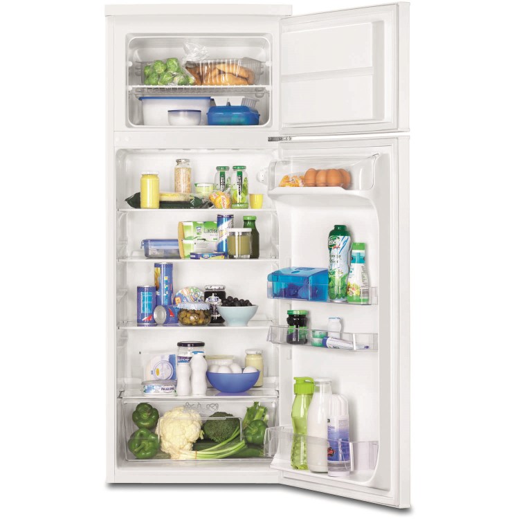 Zanussi ZRT27102WA 159x55cm Top Mount Freestanding Fridge Freezer White