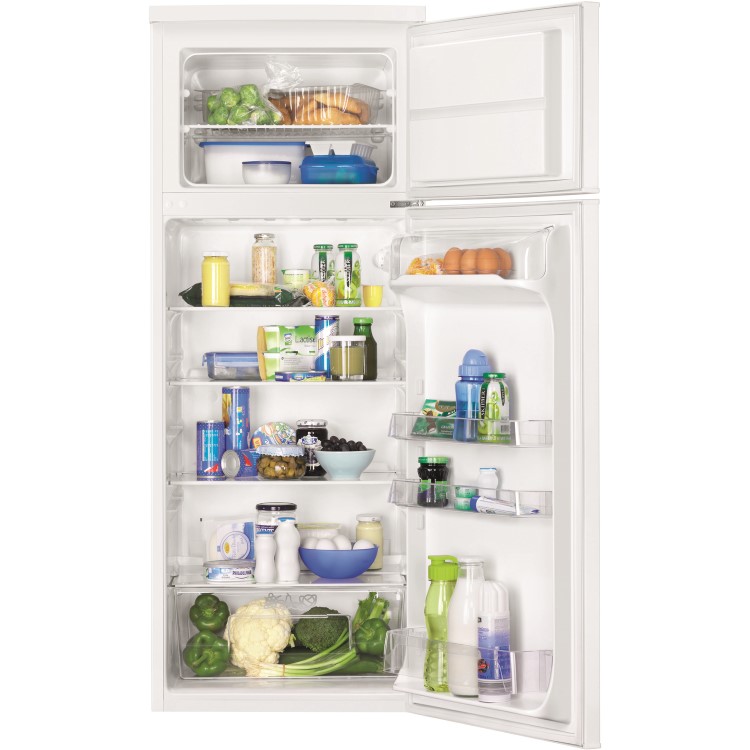 Zanussi ZRT27102WV 159x55cm 270L Top Mount Freestanding Fridge Freezer - White