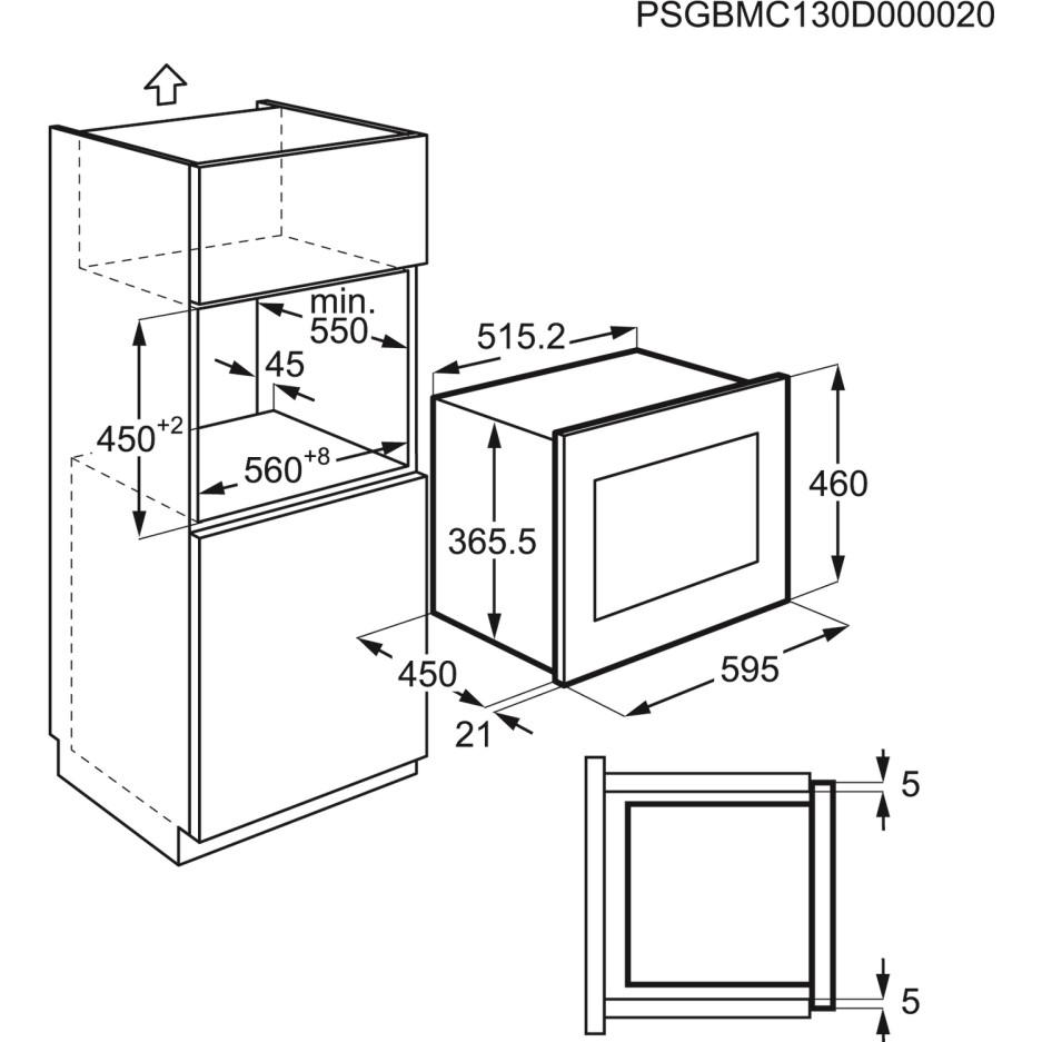 Zanussi ZSC25259XA Builtin Microwave Oven Antifingerprint Stainless