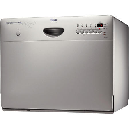 Zanussi ZSF2450S 6 Place Compact Electronic Freestanding Dishwasher in Silver