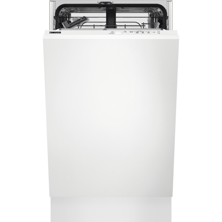Zanussi Series 20 AirDry Integrated Slimline Dishwasher - White control panel