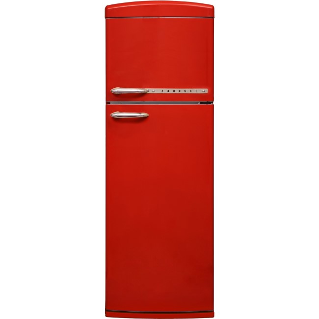 Zanussi 240 Litre 80/20 Freestanding Fridge Freezer - Red 