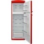 Zanussi 240 Litre 80/20 Freestanding Fridge Freezer - Red 