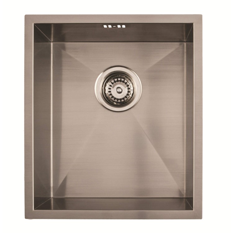 1810 Sink Company ZENUNO 340U 1 Bowl Stainless Steel Chrome Undermount Kitchen Sink