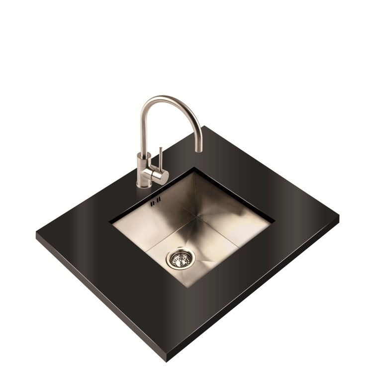 1810 Sink Company ZENUNO 400U 1 Bowl Stainless Steel Chrome Undermount Kitchen Sink