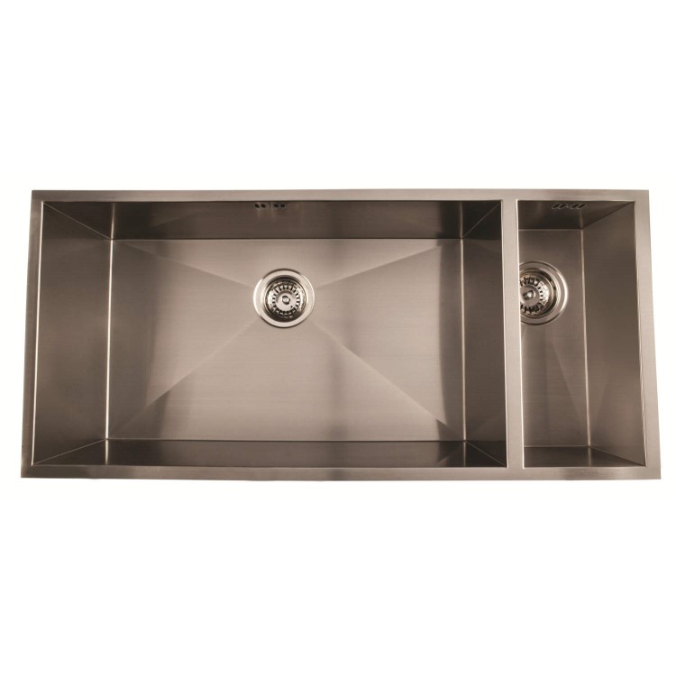 1810 Sink Company ZD/7018/U/D/S/072 ZENDUO 700/180U Grande Deep 1.5 Bowl Inset Stainless Steel Sink Right Hand Small B
