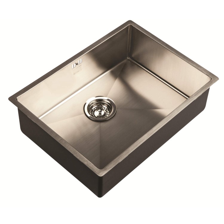 1810 Sink Company ZENUNO15 550U 1 Bowl Stainless Steel Chrome Undermount Kitchen Sink