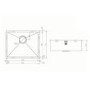 1810 Sink Company ZENUNO 500U 1 Bowl Stainless Steel Chrome Undermount Kitchen Sink