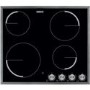 Zanussi ZV694MK 60cm Four Zone Ceramic Hob Black With Stainless Steel Frame