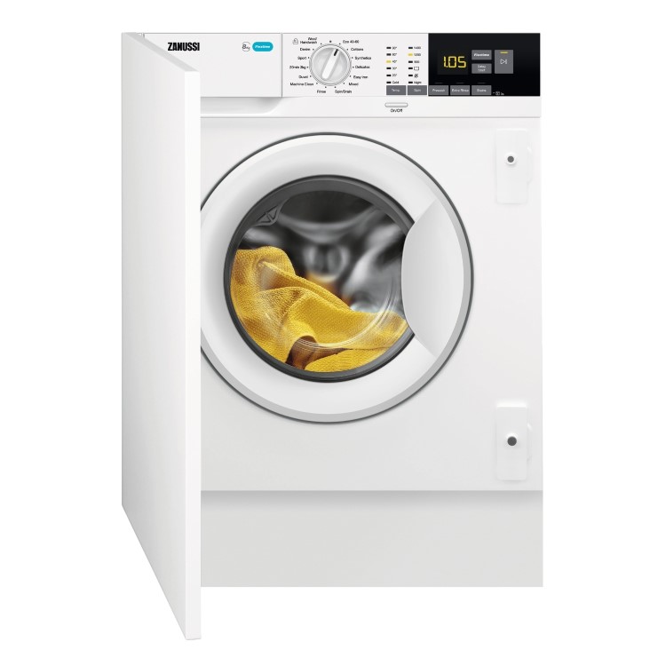 Zanussi Flextime 8kg 1400rpm Integrated Washing Machine - White
