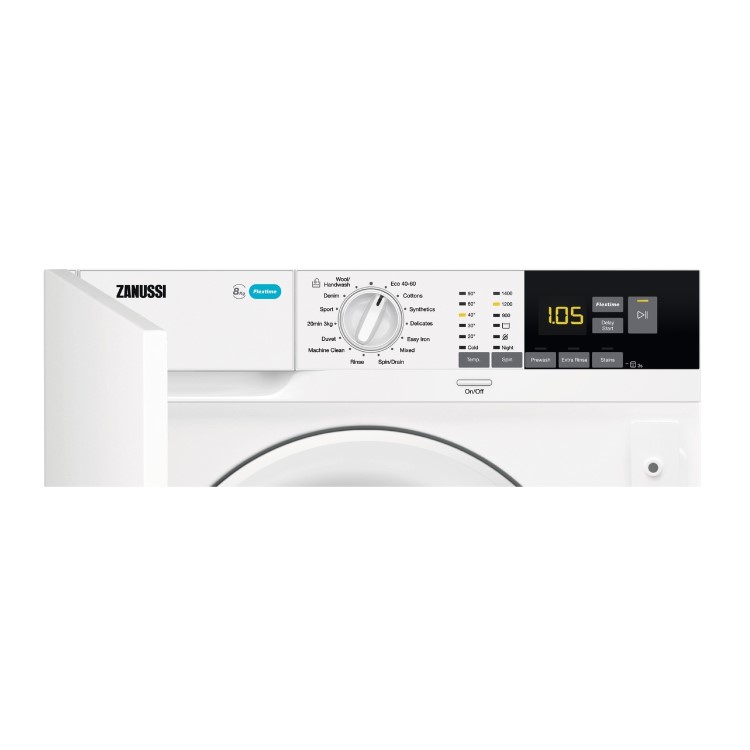 Zanussi Flextime 8kg 1400rpm Integrated Washing Machine - White