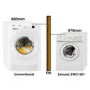 GRADE A1 - Zanussi ZWC1301 Compact 3kg 1300rpm Freestanding Washing Machine - White