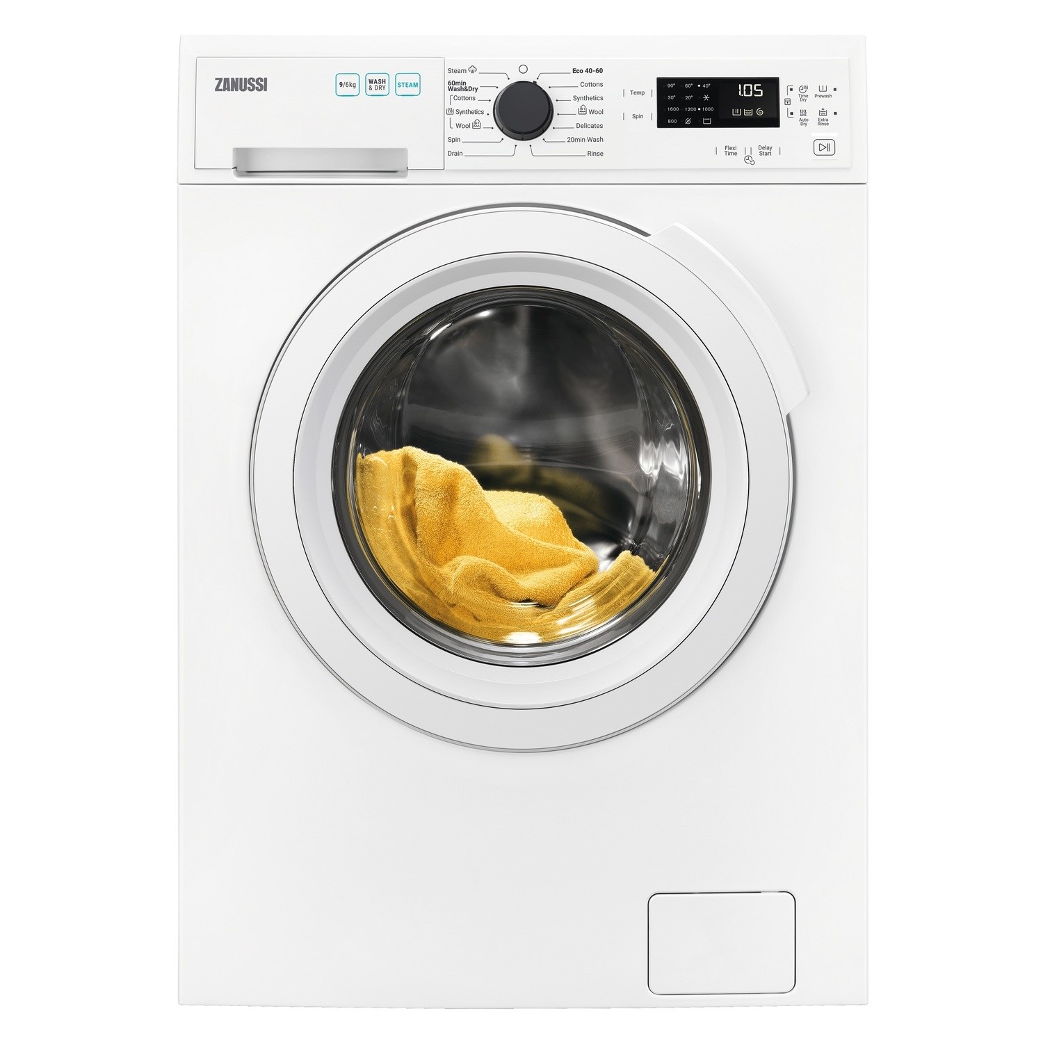 Zanussi Steam 9kg Wash 6kg Dry 1600rpm Washer Dryer White
