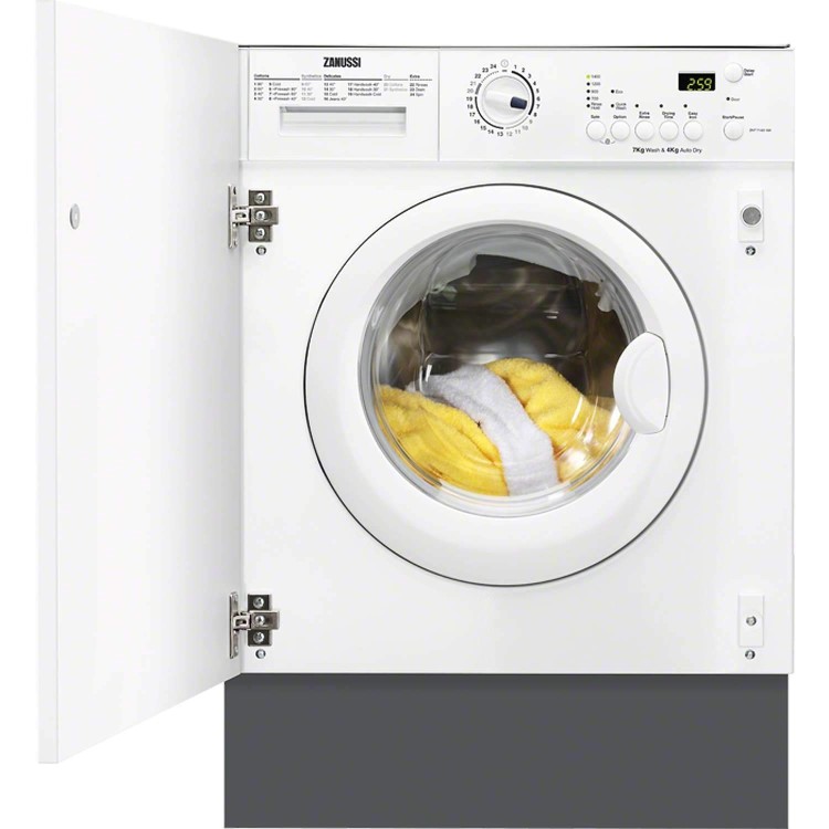 GRADE A2 - Zanussi ZWT71401WA 7kg Wash 4kg Dry 1400rpm Integrated Washer Dryer