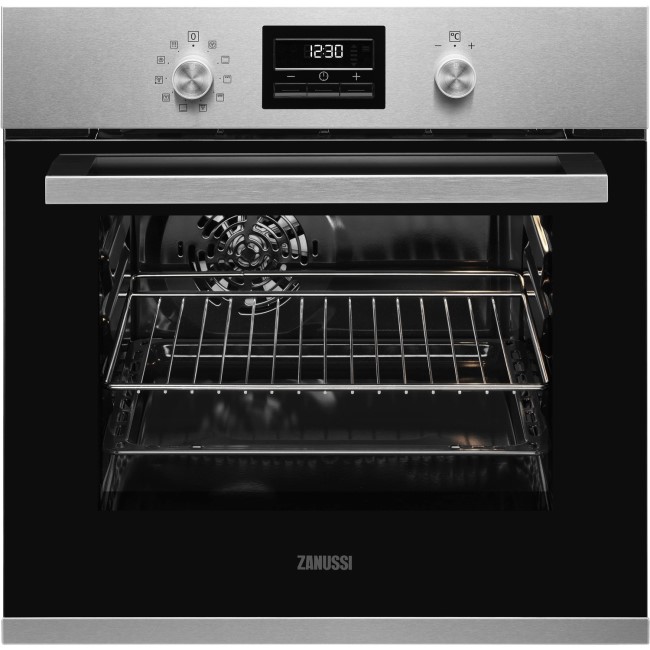 GRADE A1 - Zanussi ZZP35901XK Built In Electric Single Oven with Pyrolytic Self Cleaning - Stainless Steel