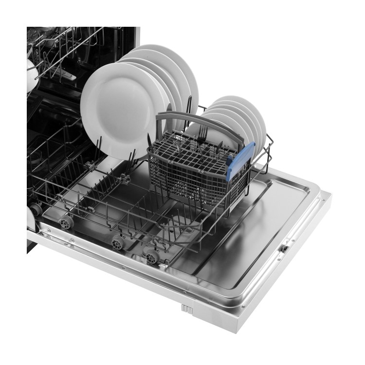 GRADE A2 - Amica ZZV634W 12 Place Semi-integrated Dishwasher - White Control Panel