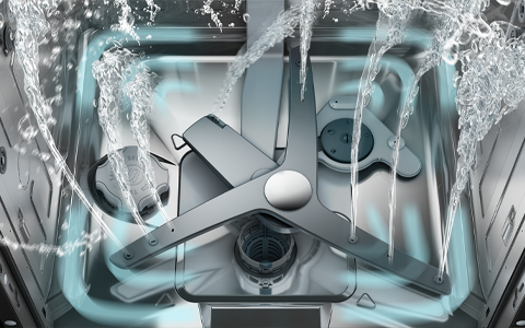 Hygienic dishwasher.