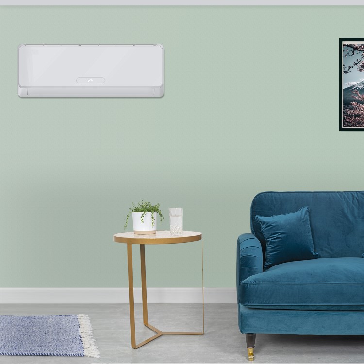 electriQ Easy-Fit 12000 BTU A++ WiFi Smart Wall Mounted Air Conditioner with Heat Pump - 4m Pipe Kit Included