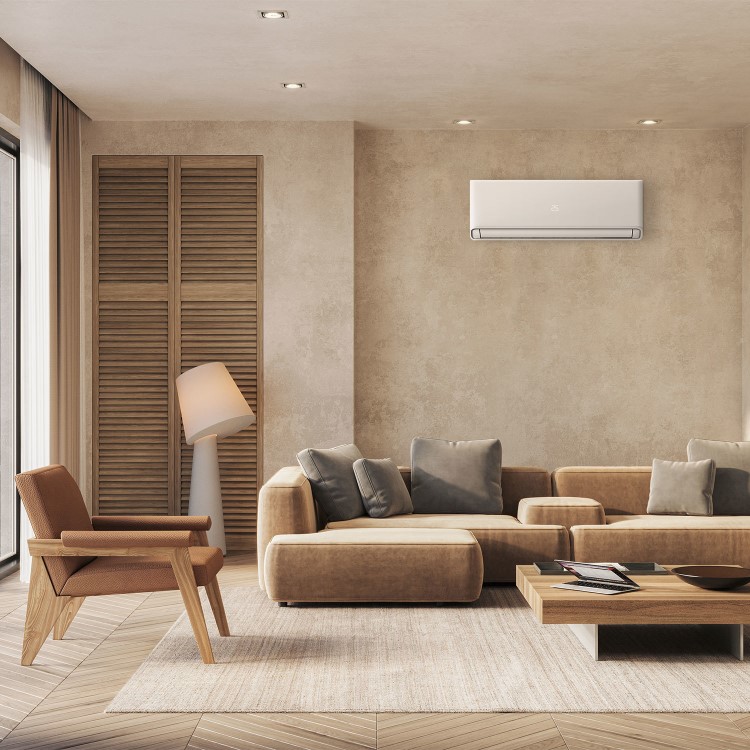 electriQ Easy-Fit 12000 BTU A++ WiFi Smart Wall Mounted Air Conditioner with Heat Pump - 4m Pipe Kit Included