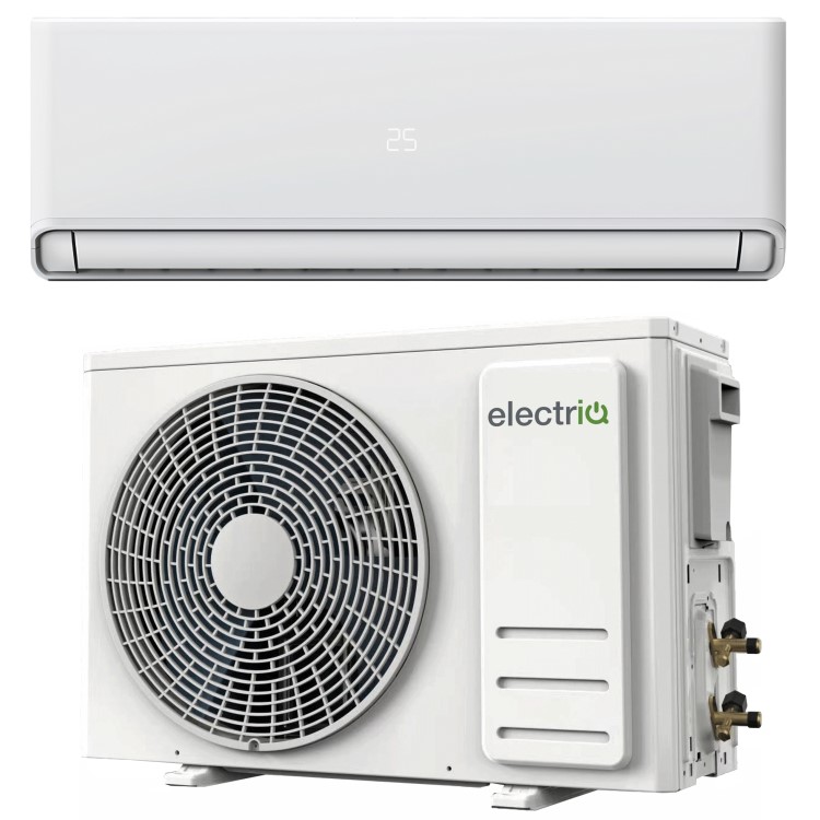 electriQ Easy-Fit 9000 BTU A++ WiFi Smart Wall Mounted Air Conditioner with Heat Pump - 4m Pipe Kit Included