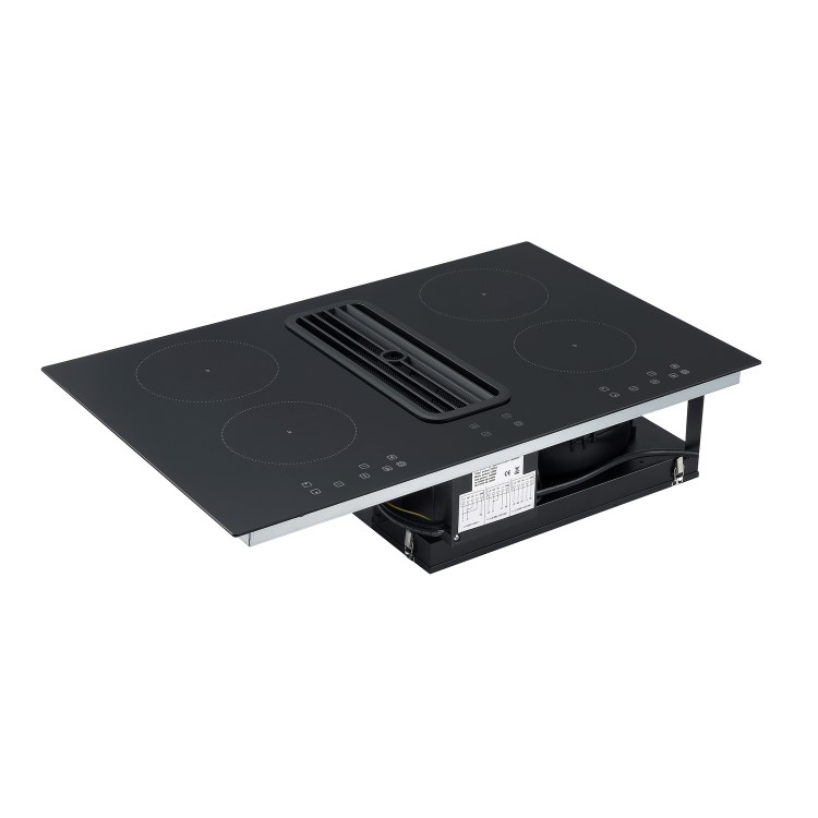 Refurbished electriQ eIQ80INDD 80cm 4 Zone Induction Hob Black