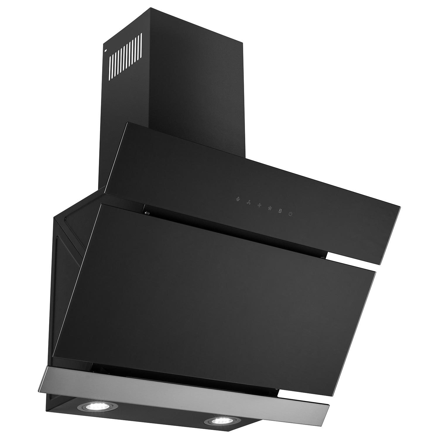 Electriq 60Cm Angled Cooker Hood  And Stainless Steel 60J68-ET210