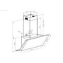 electriQ 90cm Angled Touch Control Chimney Cooker Hood - Black Glass