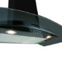 electriQ 90cm Curved Black Glass Cooker Hood Satin Black