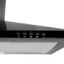 electriQ 90cm Traditional Chimney Cooker Hood Satin Black