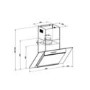 Refurbished electriQ eIQCHFGBSS60 60cm Angled Glass and Steel Designer Chimney Cooker Hood